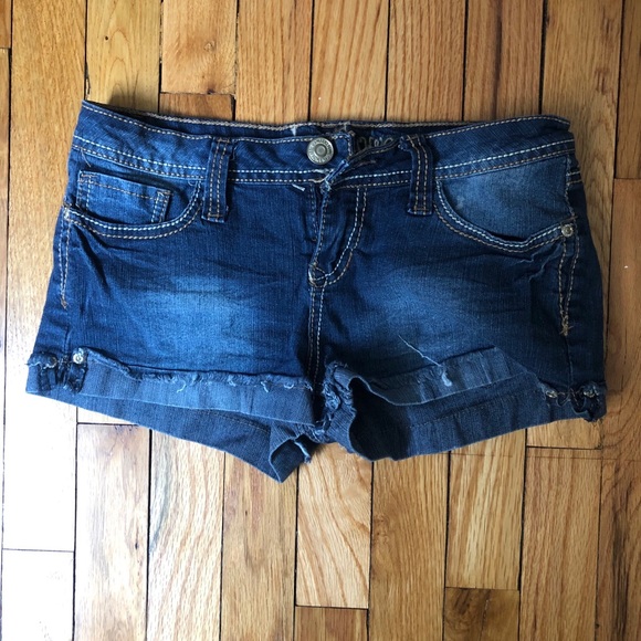 Medium Rise Jean Shorts - Picture 1 of 2